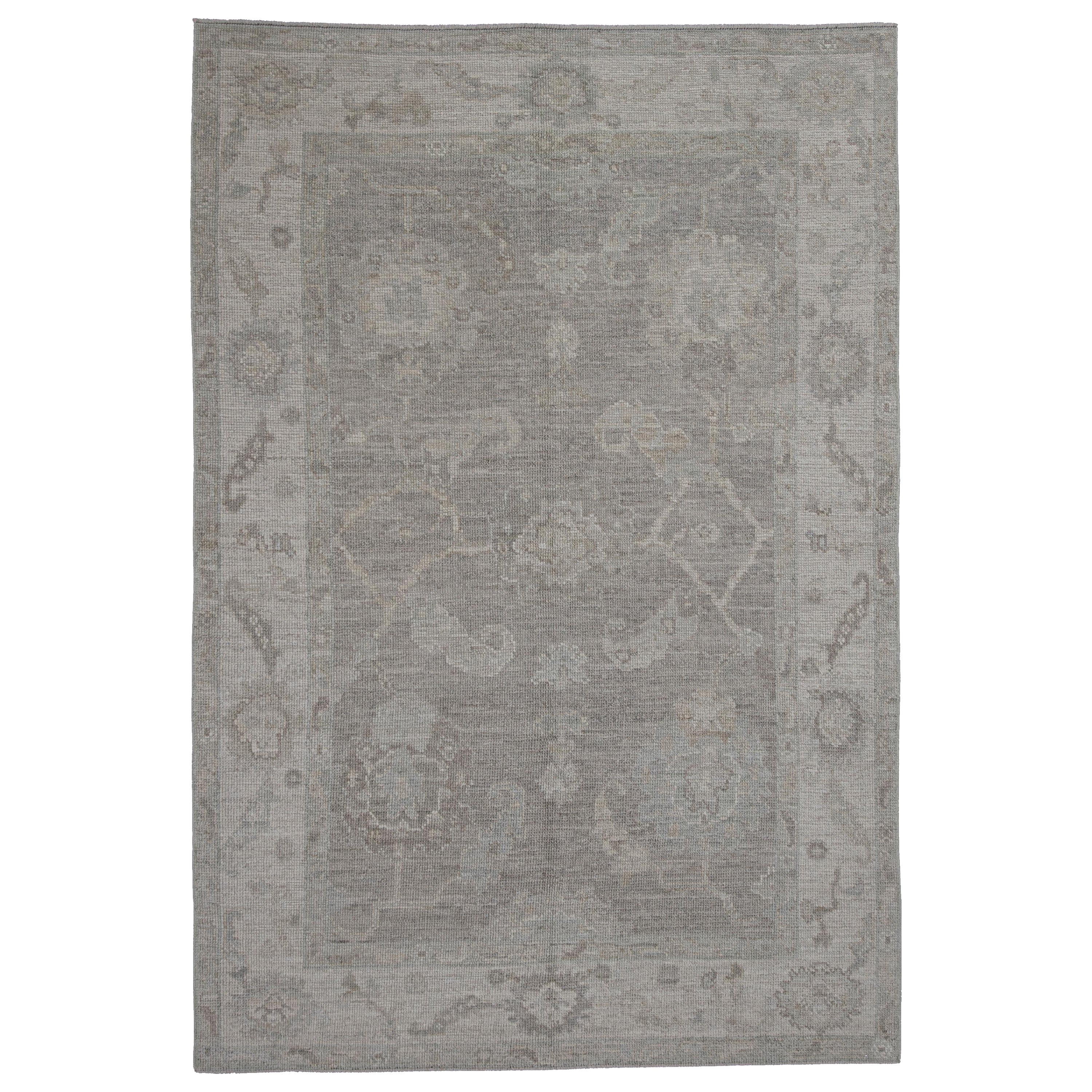 Turkish Oushak Rug Oriental Handmade 5'1" x 7'5" #11596
