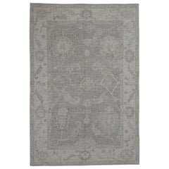 Turkish Oushak Rug Oriental Handmade 5'1" x 7'5" #11596