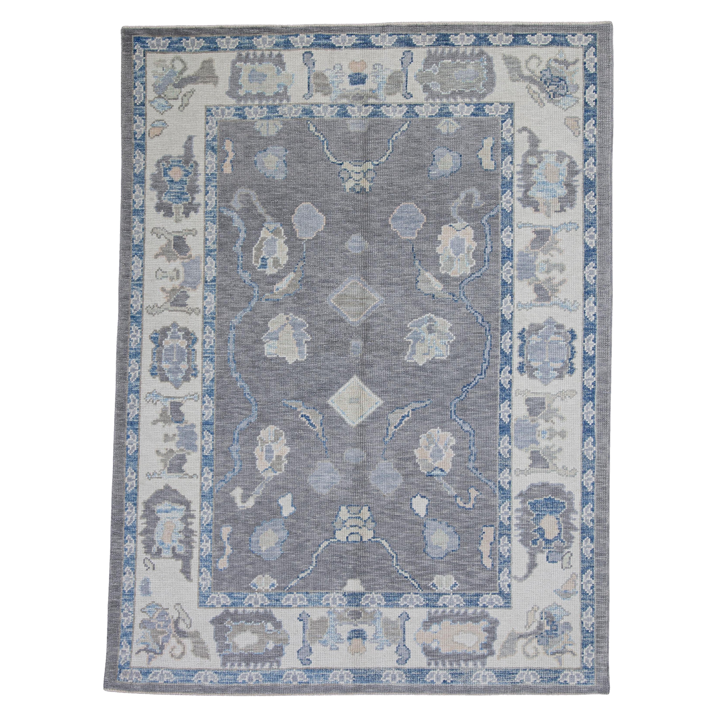 Turkish Oushak Rug Oriental Handmade 5'2" x 6'11" #7967