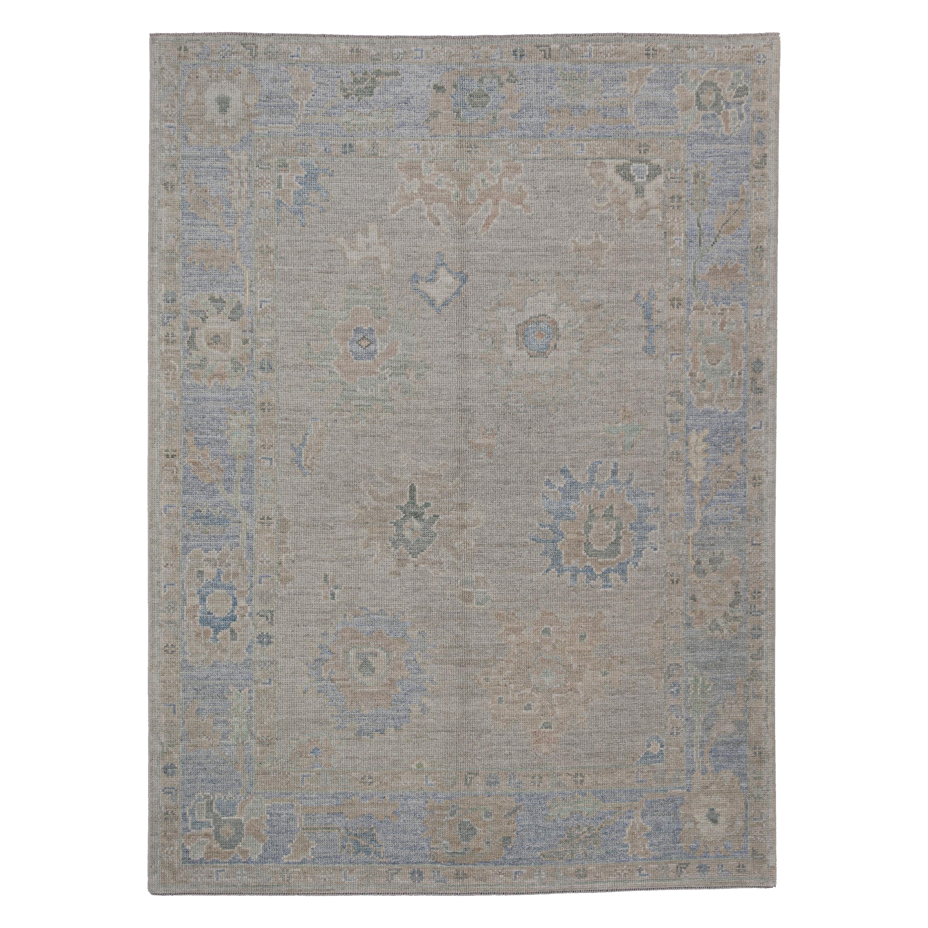 Turkish Oushak Rug Oriental Handmade 5'1" x 6'10" #11581