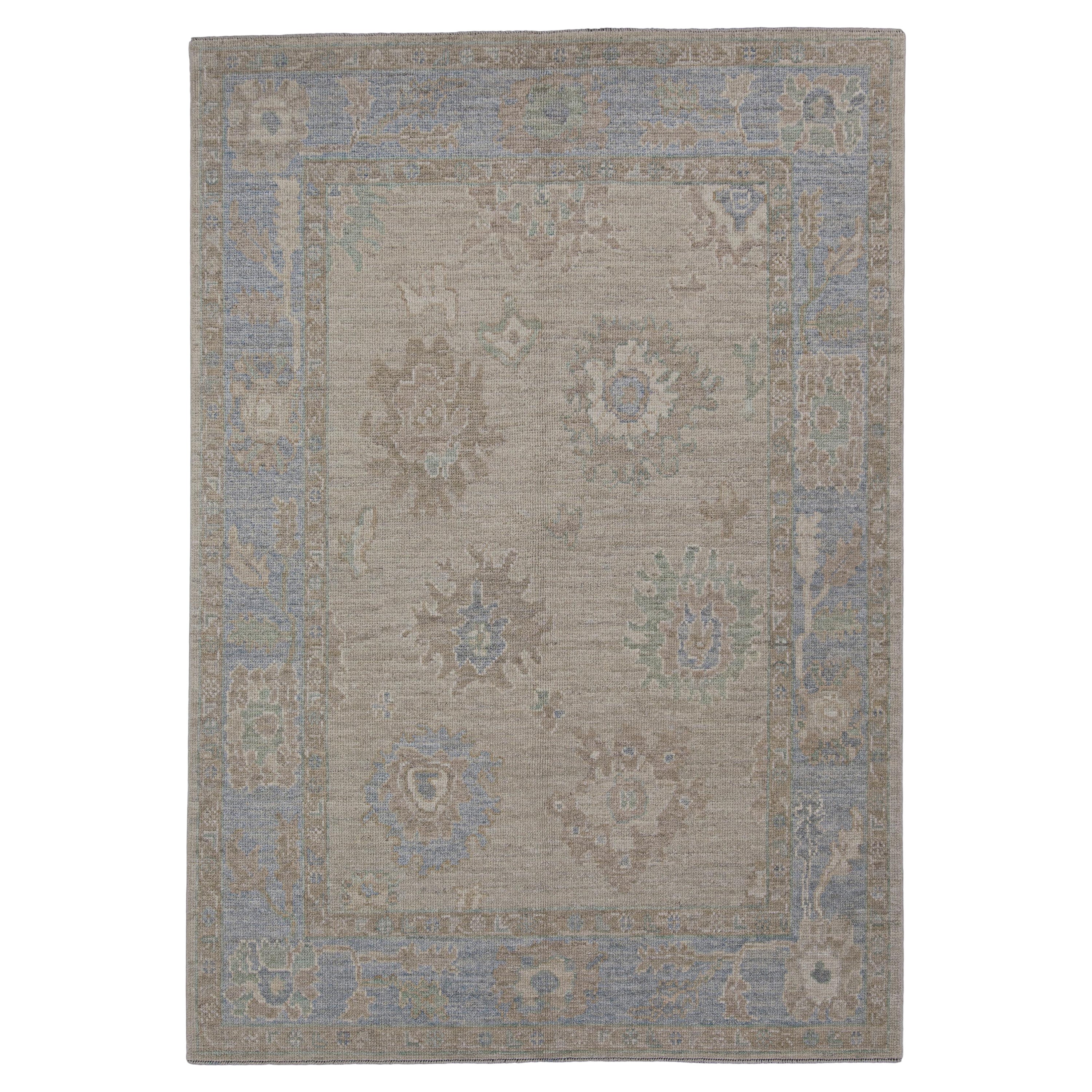Turkish Oushak Rug Oriental Handmade 4'11" x 7'1" #11570