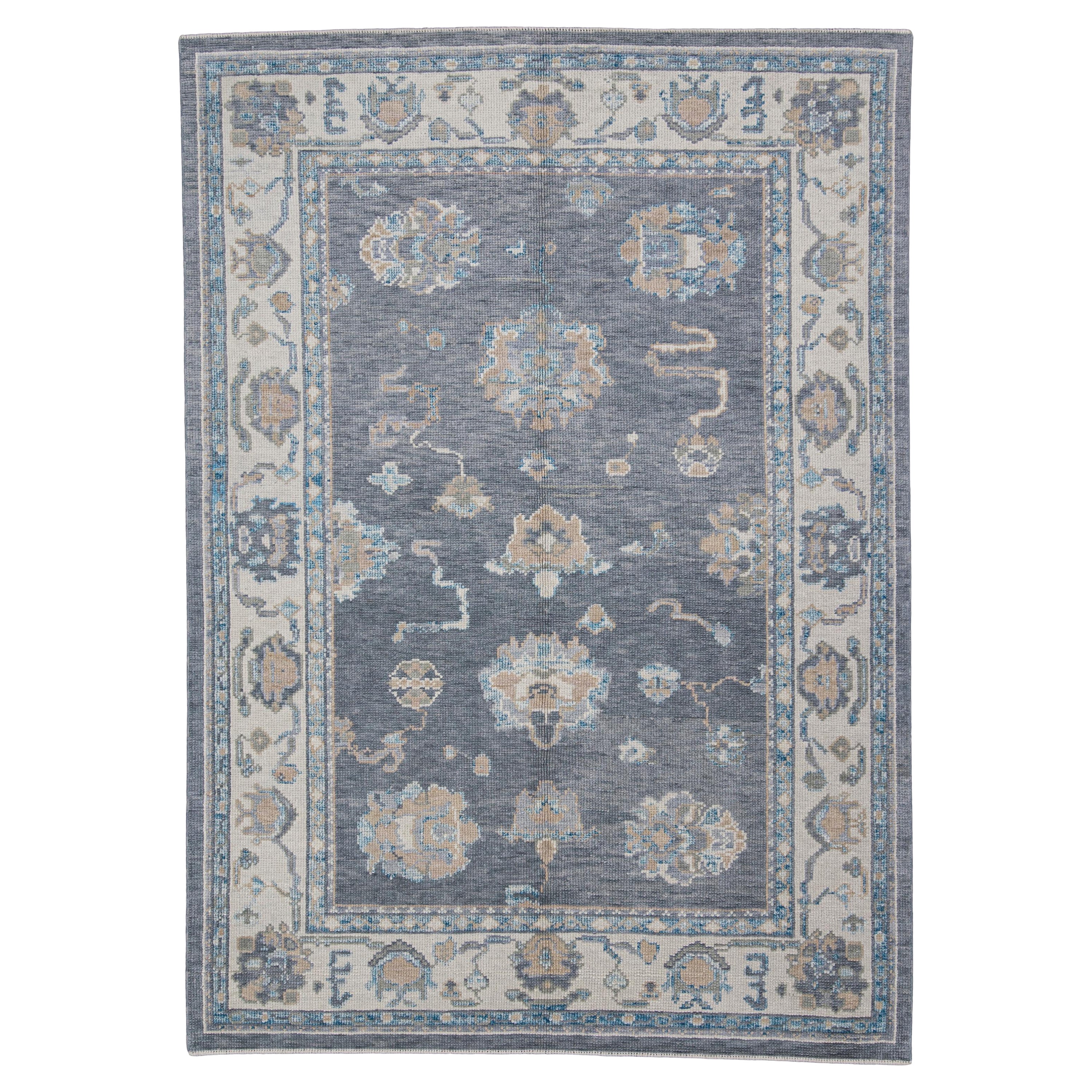 Turkish Oushak Rug Oriental Handmade 4'8" x 6'7" #12147