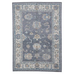 Alfombra Turca Oushak Oriental Hecha a Mano 4'8" x 6'7" #12147