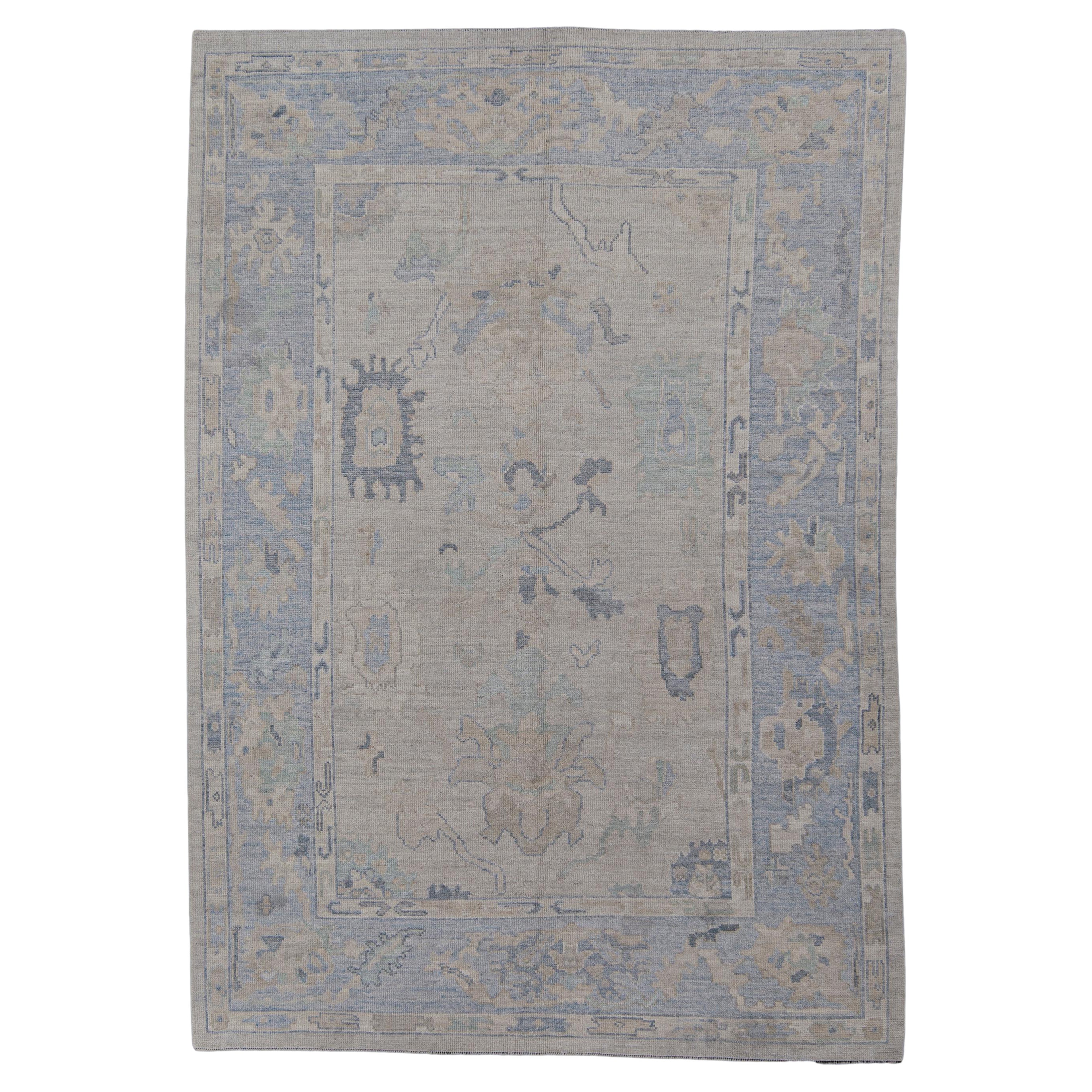 Turkish Oushak Rug Oriental Handmade 6'4" x 9' #11564
