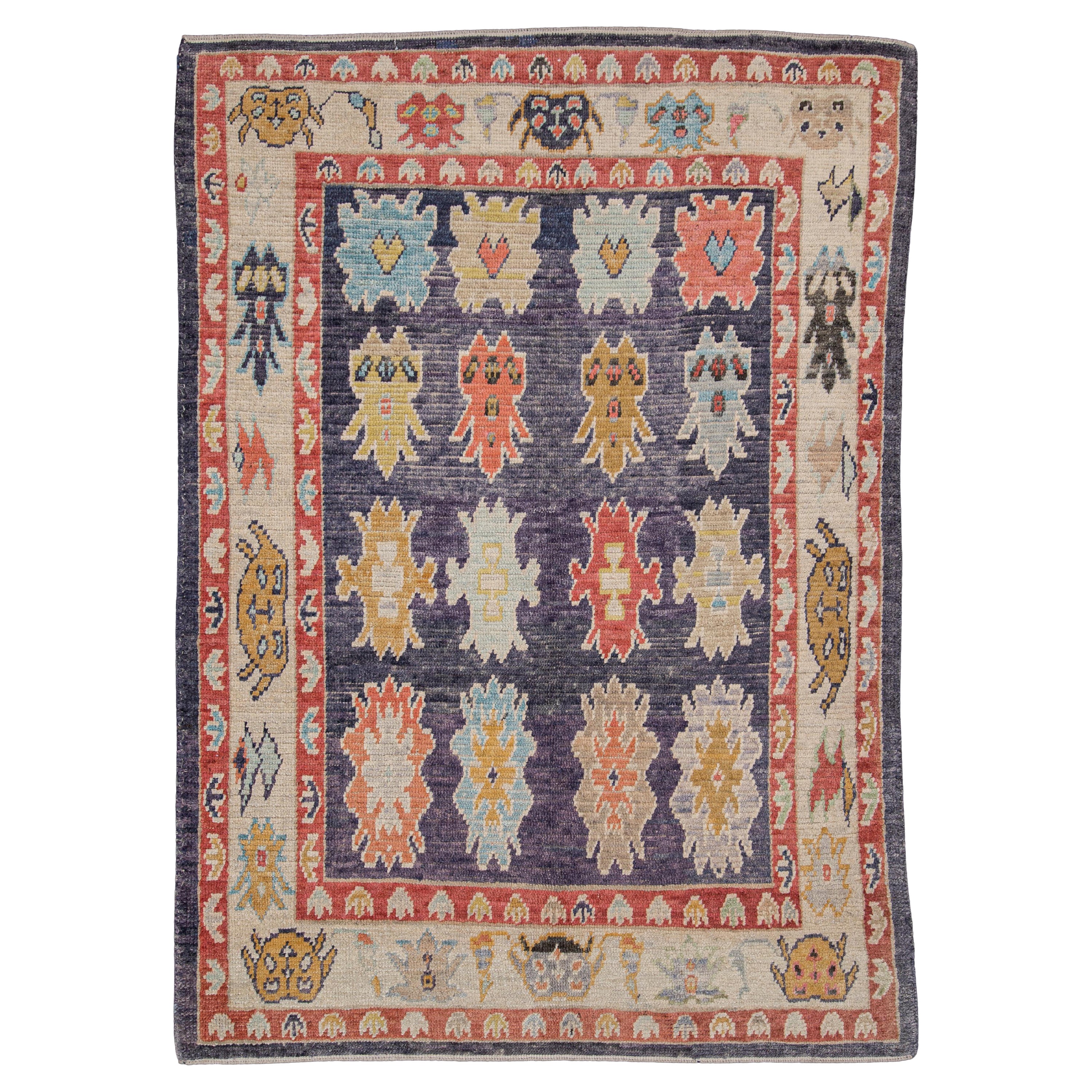 Turkish Oushak Rug Oriental Handmade 5'7" x 7'10" #4505