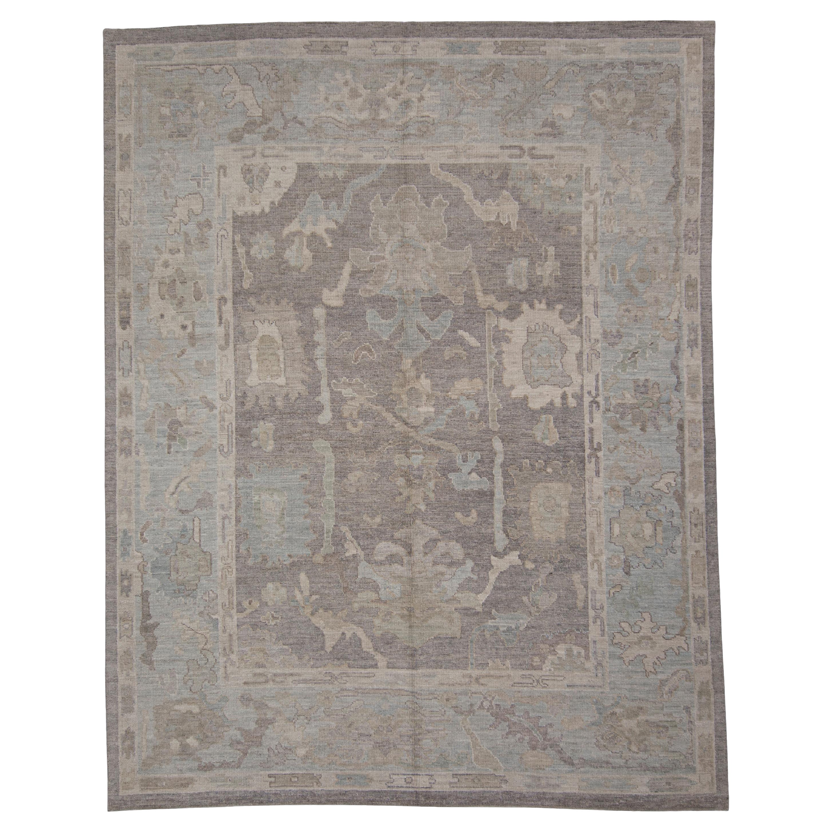 Türkischer Oushak-Teppich Orientalisch Handgefertigt 8'4" x 10'7" #11791