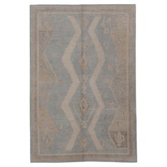 Turkish Oushak Rug Oriental Handmade 6'4" x 9'4" #12072