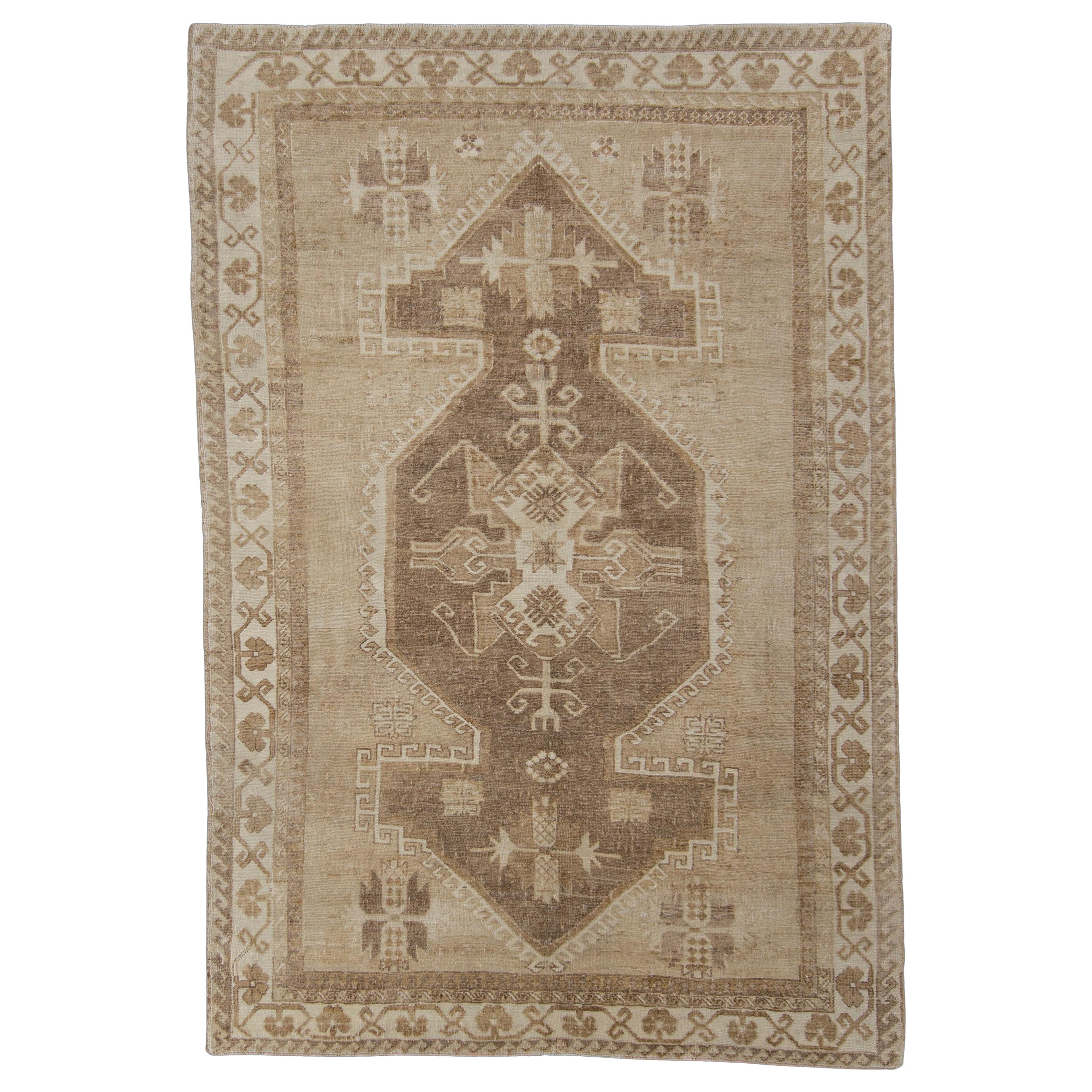 Turkish Vintage Anatolian Rug Oriental Handmade 6'4" x 9'4" #11498