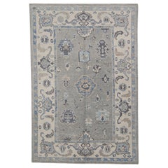 Alfombra Turca Oushak Oriental Hecha a Mano 6' x 8'11" #11045