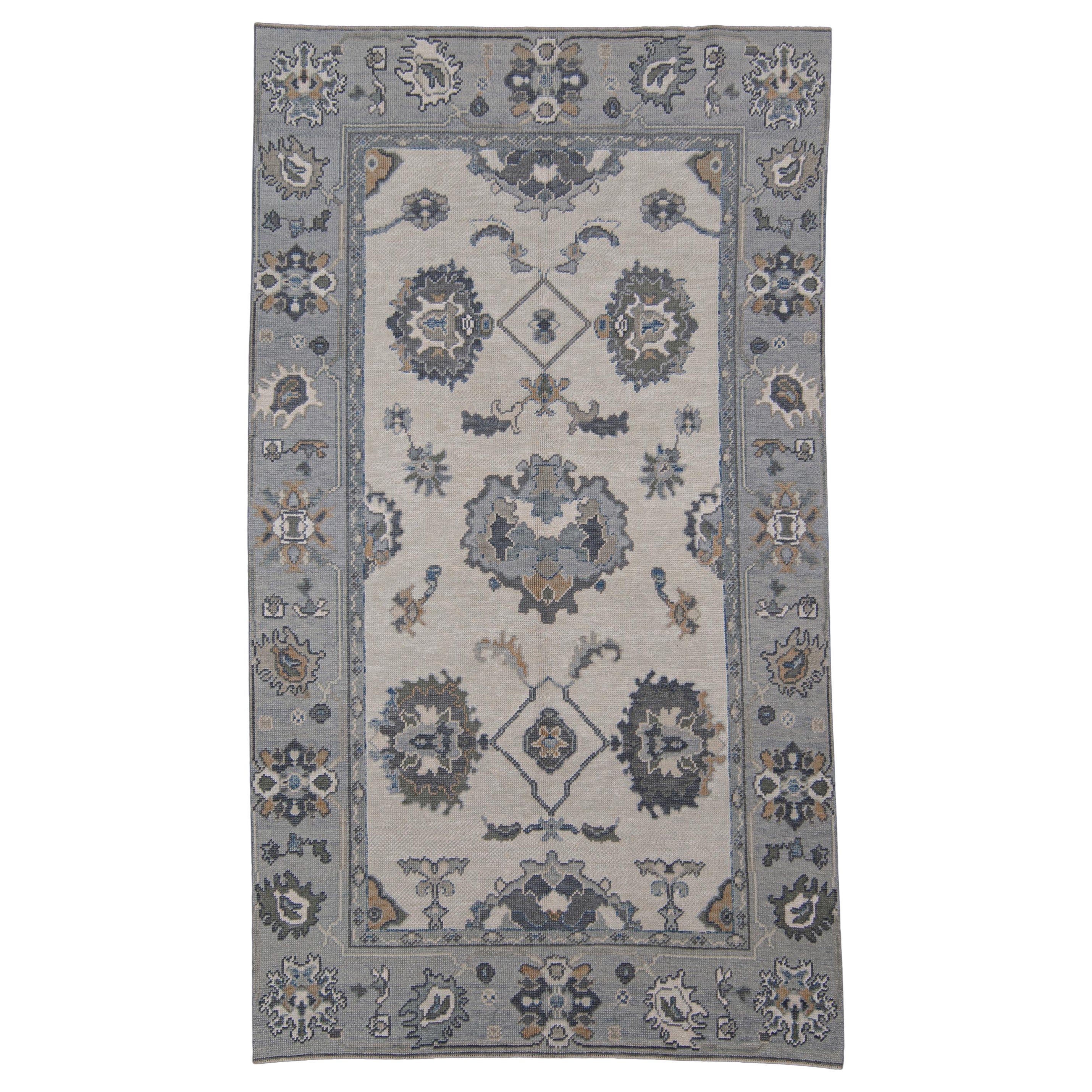 Türkischer Oushak-Teppich Orientalisch Handgefertigt 5'7" x 9'10" #10731