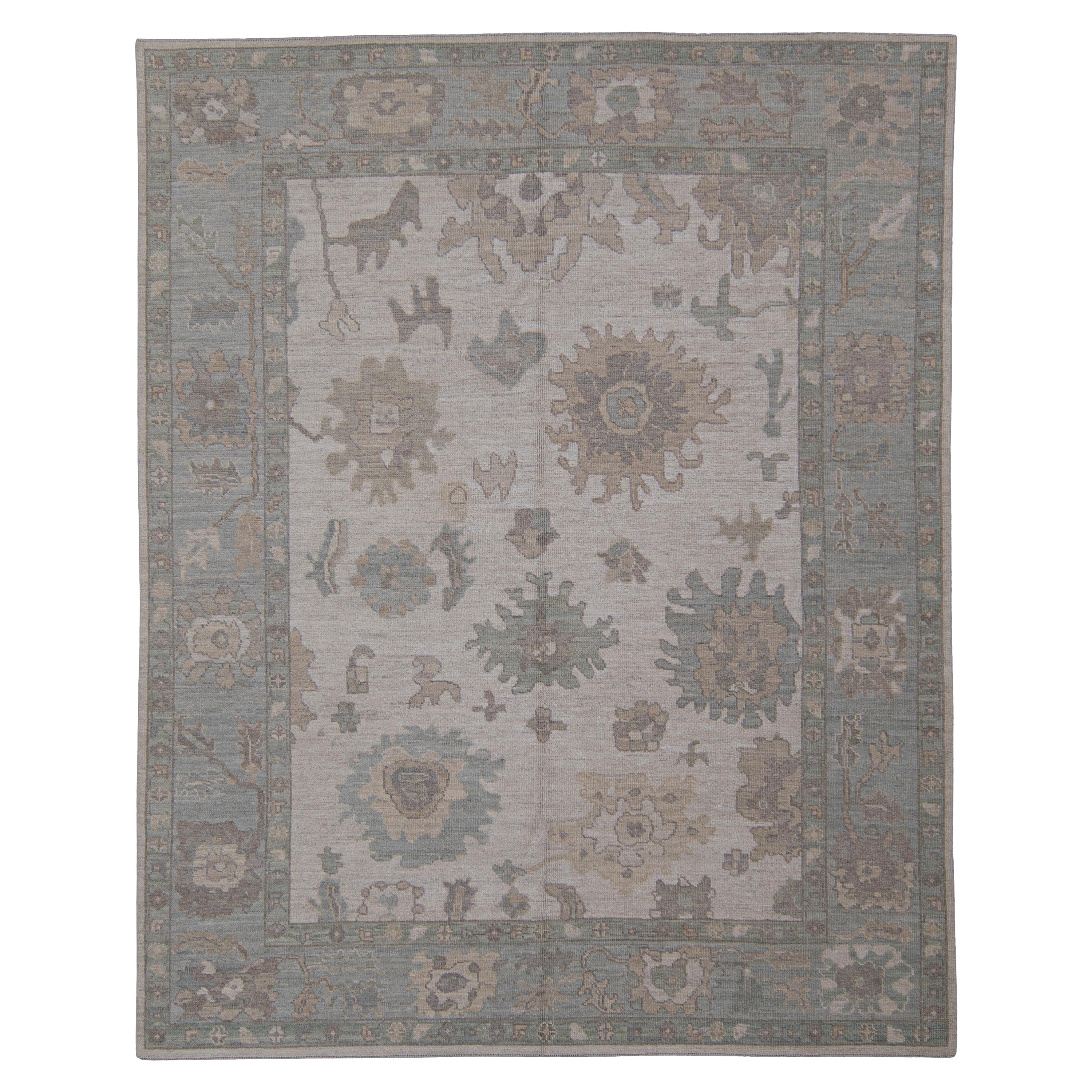Turkish Oushak Rug Oriental Handmade 8'1" x 10'1" #11759