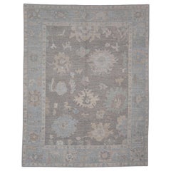 Türkischer Oushak-Teppich Orientalisch Handgefertigt 7'9" x 10' #11743