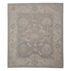 Alfombra Turca Oushak Oriental Hecha a Mano 8'7" x 9'11" #11726