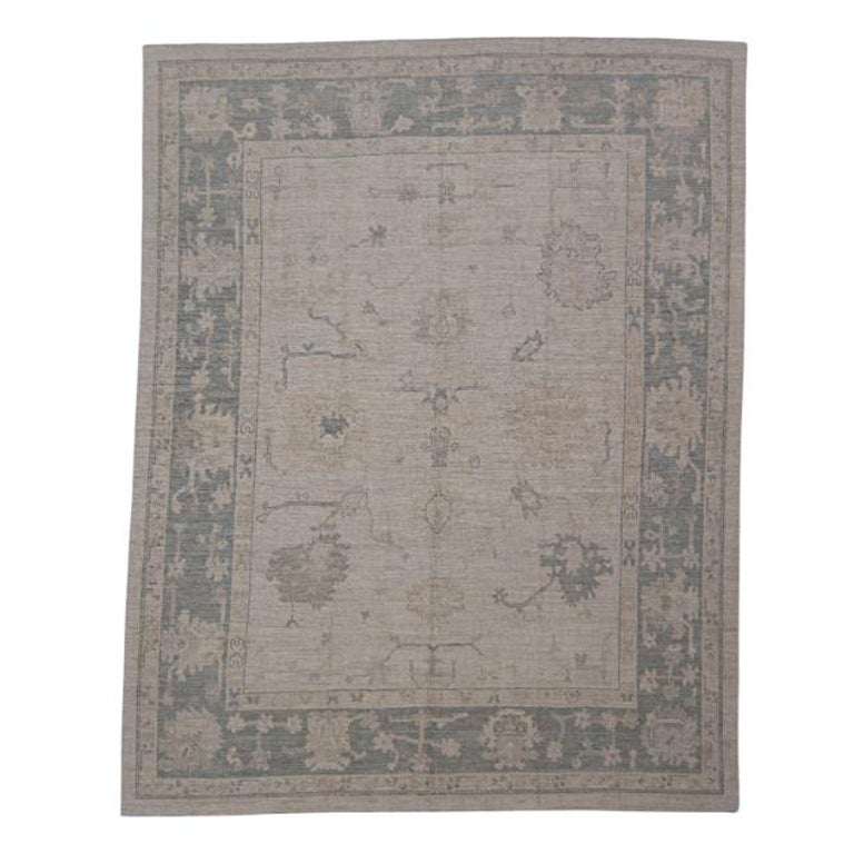 Tappeto Oushak turco orientale fatto a mano 8'2" x 10'4" #11679