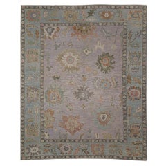 Tappeto Oushak turco orientale fatto a mano 9'2" x 11'10" #12020