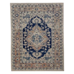 Tappeto Oushak turco dall'aspetto antico, fatto a mano, orientale, 7'3" x 9'4" #11947