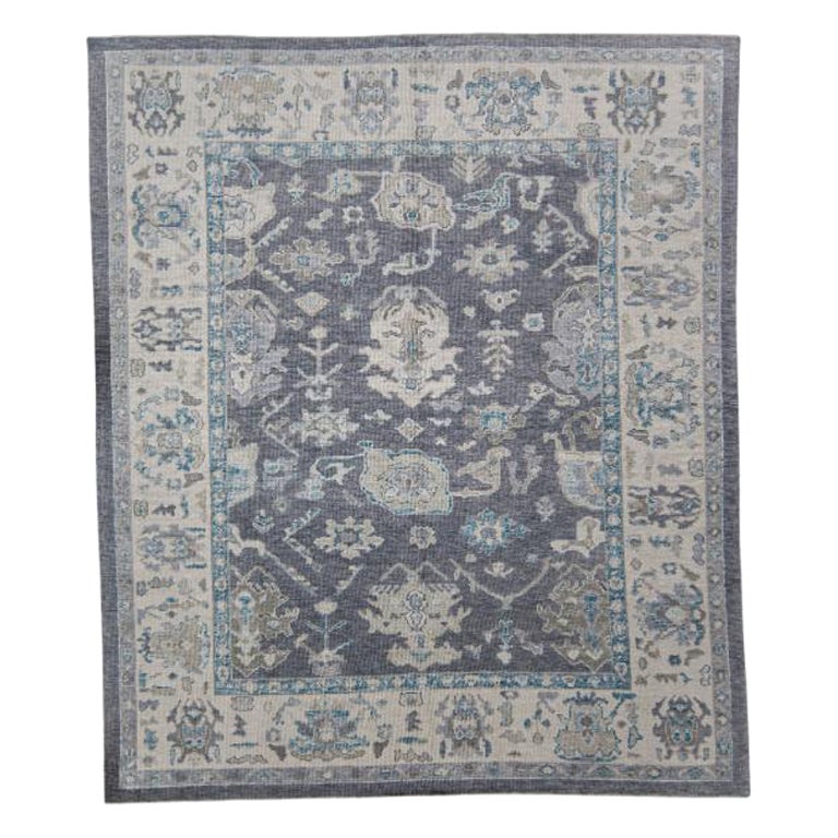 Türkischer Oushak-Teppich Orientalisch Handgefertigt 8'3" x 9'8" #11050
