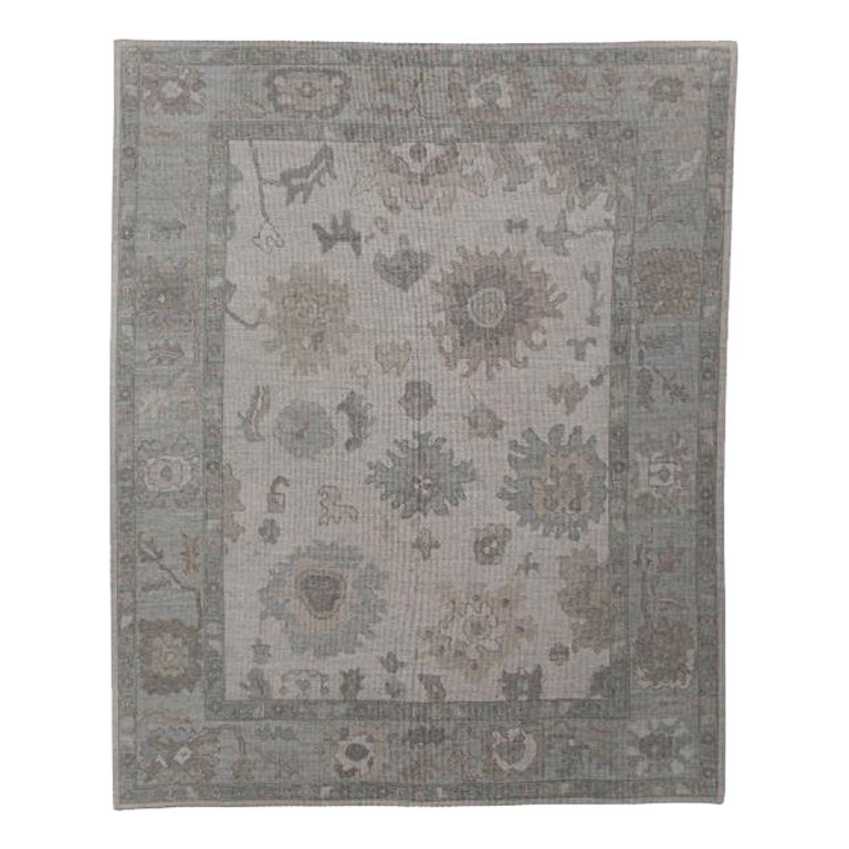 Turkish Oushak Rug Oriental Handmade 8'8" x 10'7" #11789