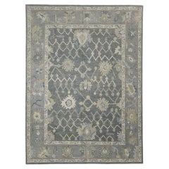 Alfombra Turca Oushak Oriental Hecha a Mano 9' x 12'2" #12153