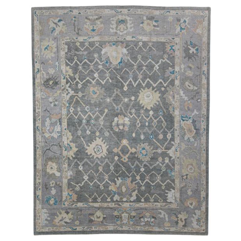 Türkischer Oushak-Teppich Orientalisch Handgefertigt 8'11" x 11'8" #12119
