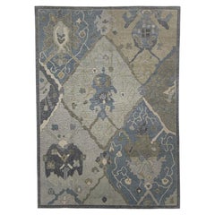 Alfombra Turca Oushak Oriental Hecha a Mano 9'1" x 12'7" #12117