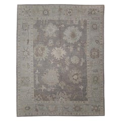 Tapis turc Oushak oriental fait à la main 9'5" x 12'6" n° 11778