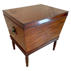 Large George III Antique Mahogany Cellarette/Wine Cooler