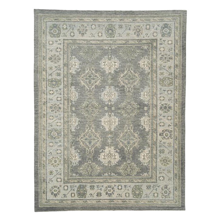 Turkish Oushak Rug Oriental Handmade 9'3" x 12'1" #12097