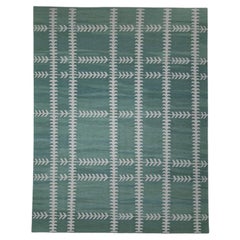 Türkischer Kelim-Teppich Orientalischer handgefertigter Flachgewebe 9'4" x 12' #12216