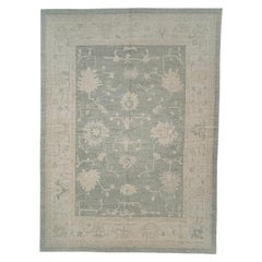 Alfombra Turca Oushak Oriental Hecha a Mano 9'1" x 12'5" #11784
