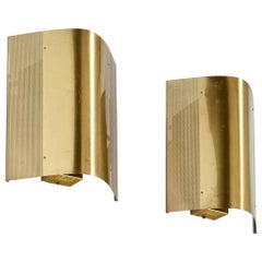 Falkenbergs Belysning, Wall Lights, Brass, Sweden, 1980s