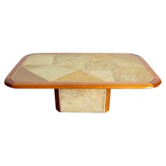 Postmoderner Paul Kingma Stil Schiefer Craft Couchtisch