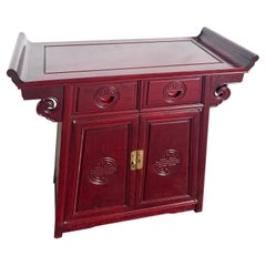 Chinese Carved Rosewood Altar Console Table