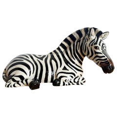 Italian Ceramic Zebra Sculpture by the Townsends - 1981