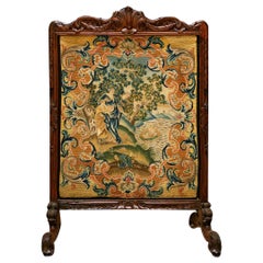 Mid-18th Century English Biblical Needlepoint with Story of Moses Being