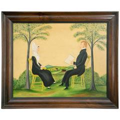 Vintage Portrait of Portrait of Mr. and Mrs. Chris Bomberger by Evelyn Dubiel