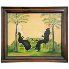 Retro Portrait of Portrait of Mr. and Mrs. Chris Bomberger by Evelyn Dubiel