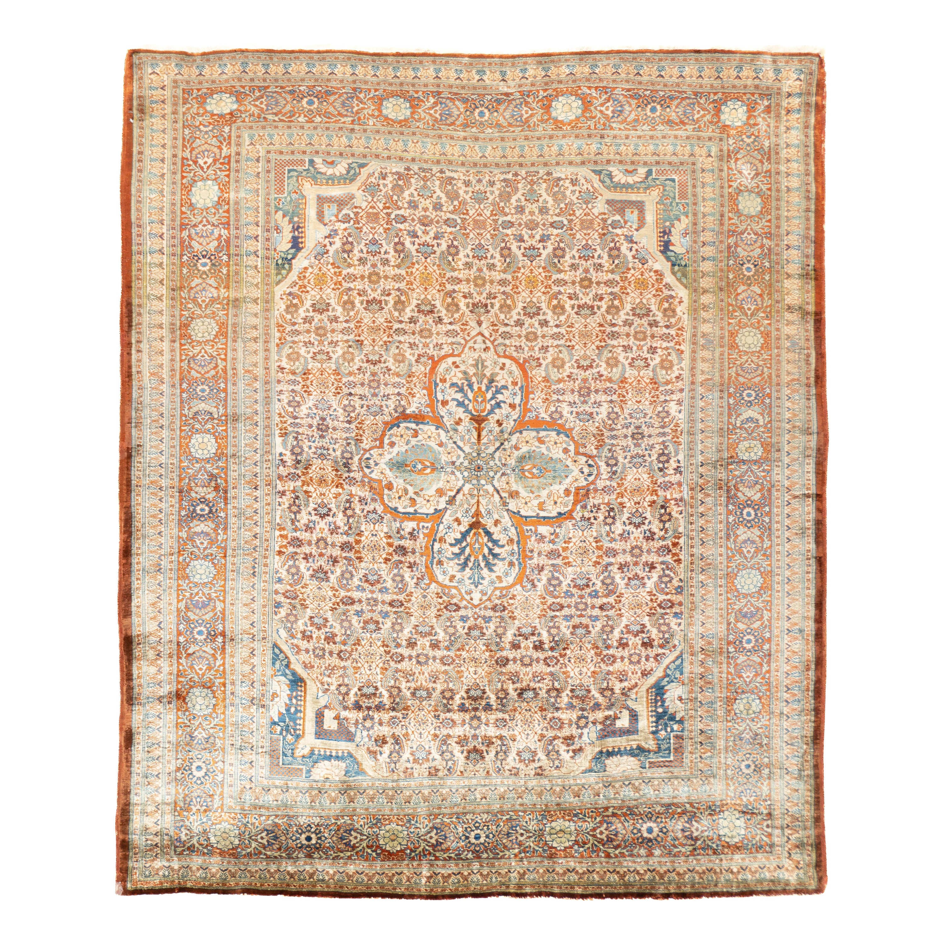 Antique Heriz Rug 4'6'' x 5'5''