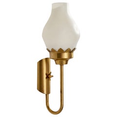 Astra, Wall Light, Brass, Glass, Norway, 1940s