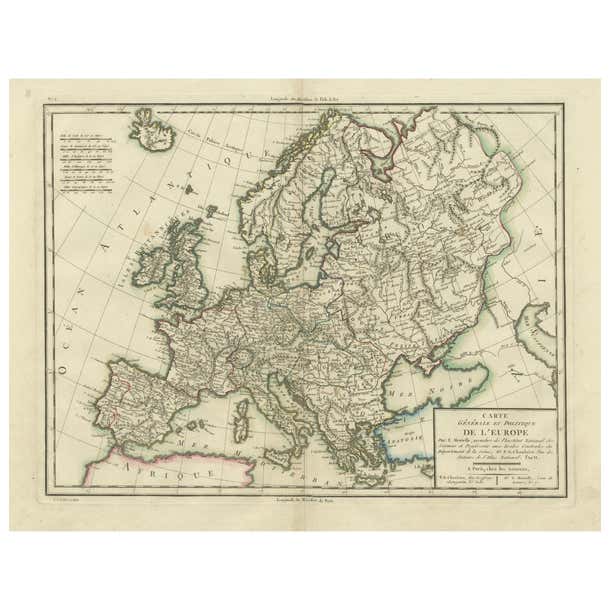 Political Map of Europe: Early 19th Century, from the 1802 Tardieu ...