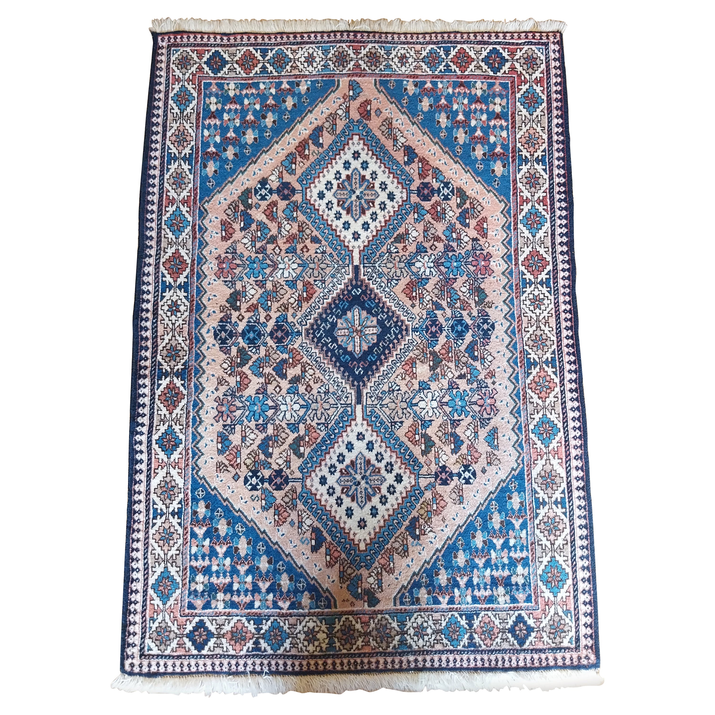 Tapis Yalameh persano annodato a mano con Medaglione géométrique