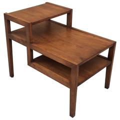 Russel Wright Mid-Century Modern Tiered Birch Side Table