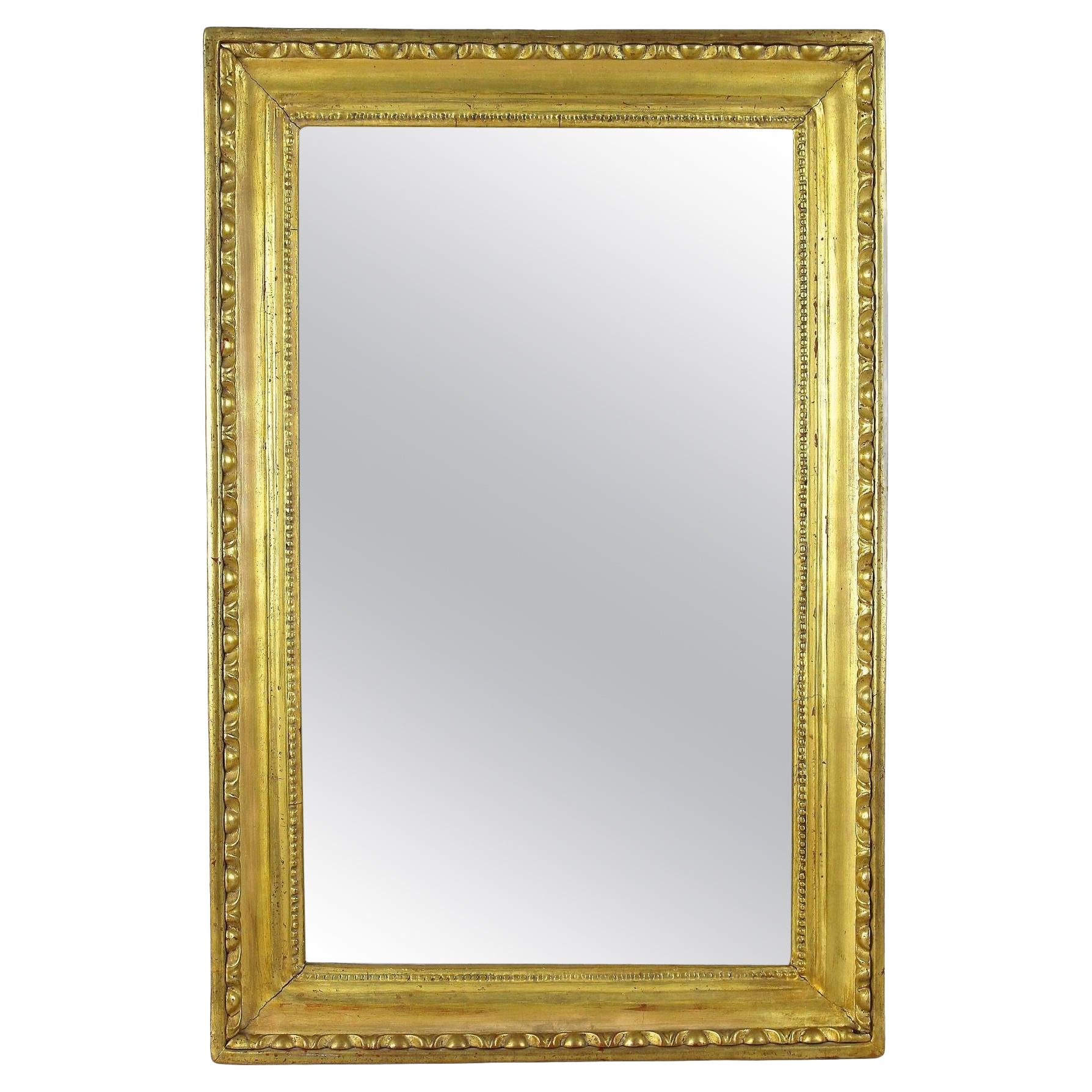 19th Century Golden Biedermeier Mirror With Bulls Eye Bars, Austria ca. 1830