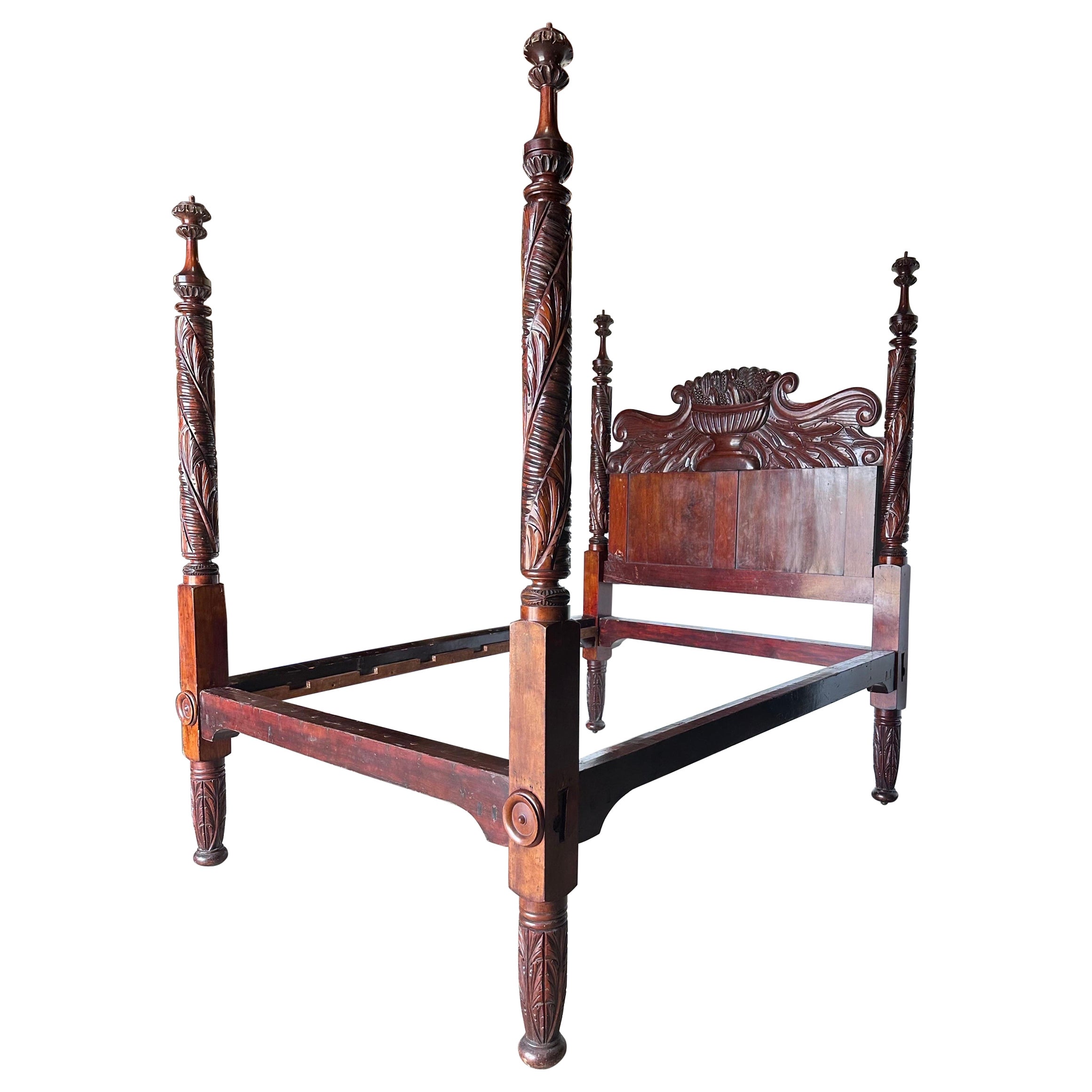 Fine 19th Century American Classical 4 Post Bed, we can convert to King or Queen