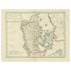 Map of Denmark Proper & Jutland: frühes 19. Jahrhundert aus dem Tardieu Atlas von 1802