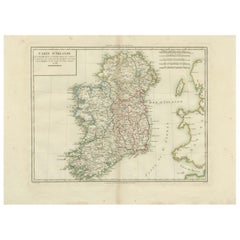 Map of Ireland: frühes 19. Jahrhundert – aus dem Tardieu- Atlas von 1802