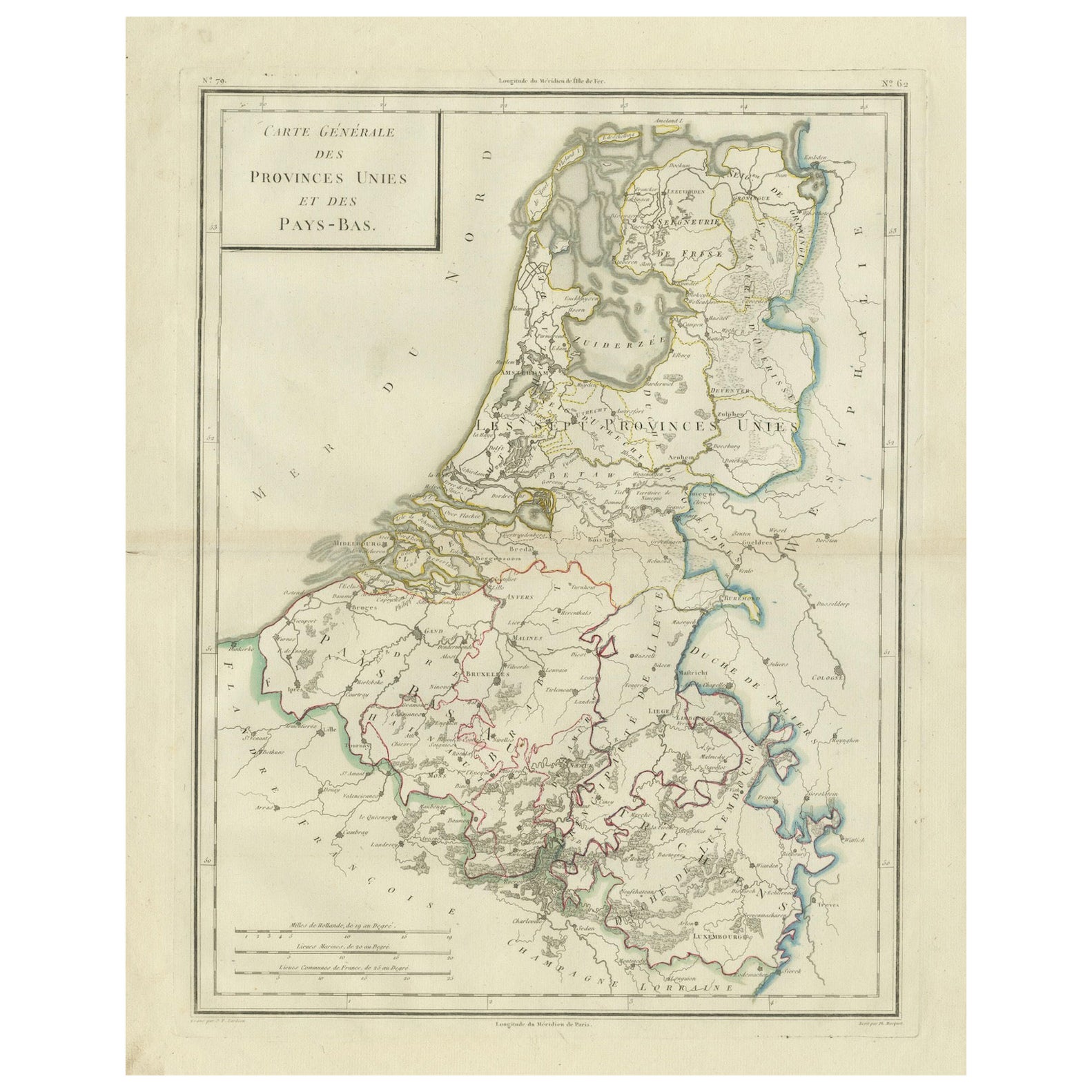 Map of the United Provinces & Low Countries: Early 19th Century - 1802 For Sale