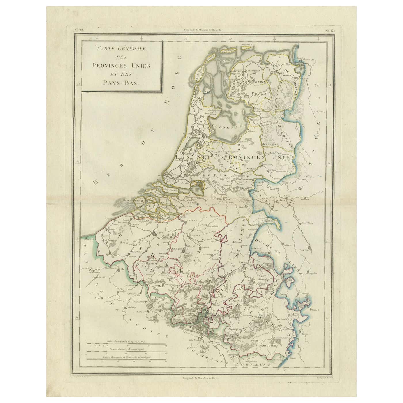 Map of the United Provinces and Low Countries: Early 19th Century ...