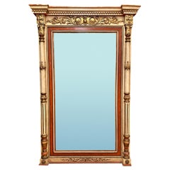 Espejo Dorado y Pintado Regencia