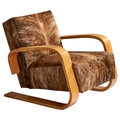 Alvar Aalto, Loungesessel, Birke, Rindsleder, Finnland, 1940